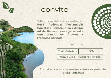 Programa Arboretum levará “Restauração” para a Expo Teixeira